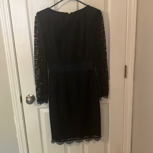 Wedding Guest Dress - Long Sleeve - Lace Silk Italian 40 - Picture 2 of 11